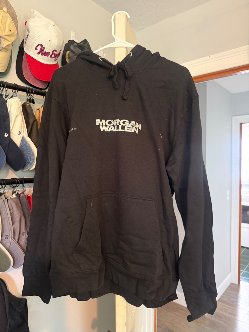 Men's Morgan Wallen Boston Specific Black Hoodie